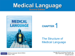 Medical Word Parts (con`t)