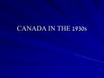 CANADA IN THE 1930s