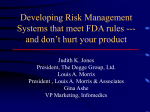 Developing Risk Management Systems that meet FDA rules