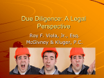 Due Dilligence: A Legal Perspective