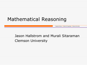 Collaborative reasoning - School of Computing