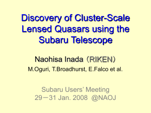 Discovery of Cluster-Scale Lensed Quasars using the Subaru