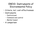 Environmental and Resource Economics, lecture 1