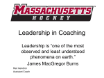 Leadership in Coaching - Coach Nielsen`s Ice Hockey Drills