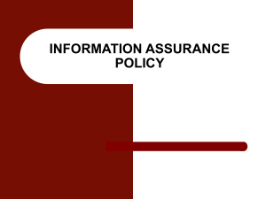 Information Assurance Policy - Indiana University of Pennsylvania