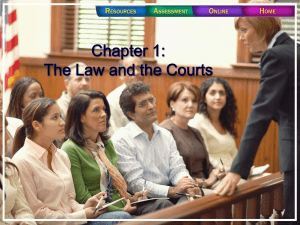 Section 1.2 The Court System and Trial Procedures