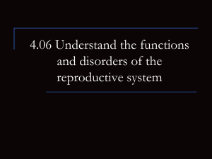 Reproductive Functions - health sciences at chs