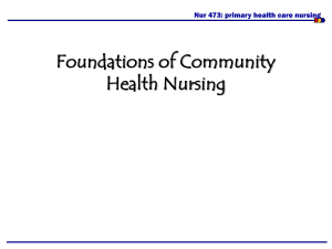 Foundations of Community Health Nursing