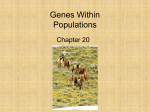 (Chap. 20 Genes within Populations (Evolution) 2014)