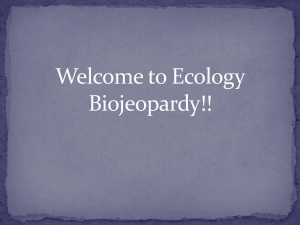 Biojeopardy: Ecology