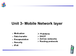 Unit 3- Mobile Network layer