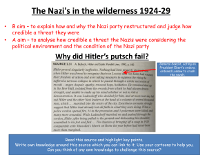 The Nazi`s in the wilderness 1924-29