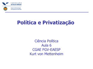 Privatization and Politics - FGV