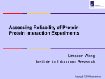 Assessing Reliability of Protein-Protein Interaction Experiments