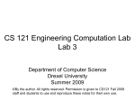CS 121 Engineering Computation Lab - Computer Science