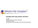 Where`s My Compiler?