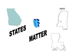 STATES OF MATTER