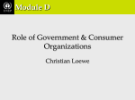 Role of Government and Consummer Organizations