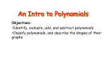 Introduction to Polynomial Functions and Their Graphs