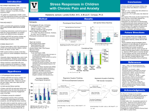Stress Responses in Children with Chronic Pain