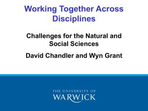 Interdisciplinarity - University of Warwick