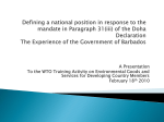 Defining a national position in response to the mandate in