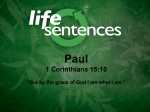 Paul 1 Corinthians 15:10 - Mobberly Baptist Church