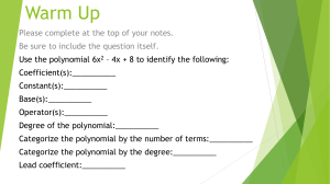 Polynomials - RutledgeMath2