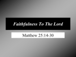 Faithfulness To The Lord - Fifth Street East Church of Christ Home