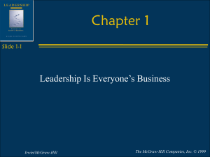 Leadership Is Everyone`s Business