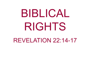 Biblical Rights 1 - the Hollister church of Christ