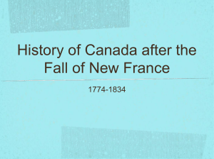 History of Canada after the Fall of New France