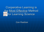 Cooperative Learning is the Best Method for Teaching Science