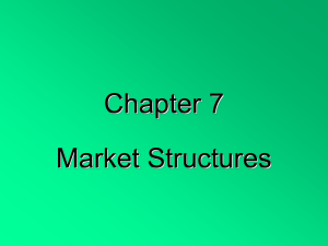 Unit 3 – Market Structures