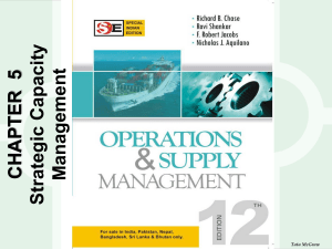 Production and Operations Management: Manufacturing and Services