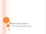 PAIN TREATMENT How drugs work on pain