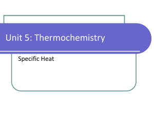 Specific Heat