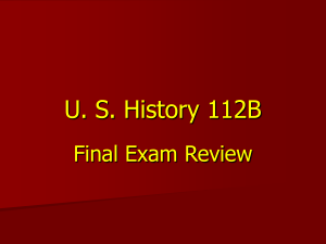 US History B Review