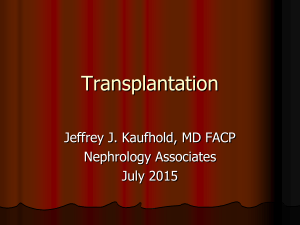 Transplantation Overview