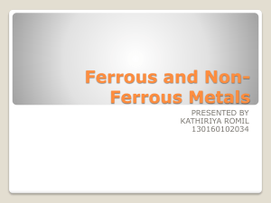 Ferrous and Non-Ferrous Metals