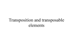 Transposition and transposable elements