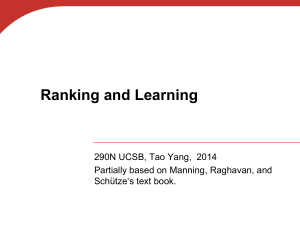 Ranking and Learning - UCSB Computer Science