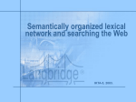 Semantically organized lexical network and searching the Web IKTA