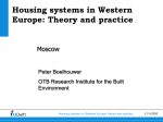 Housing systems in Western Europe: Theory and Practice