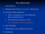 The Three Conditions of Spirituality
