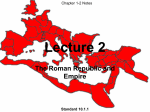 Lecture 2 The Roman Republic and Empire