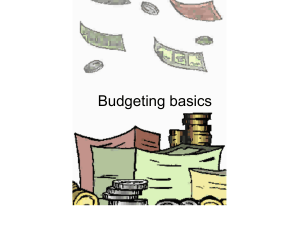 Budgeting basics