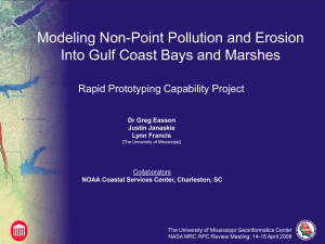 Modeling Non-Point Source Pollution and Erosion into Gulf Coast