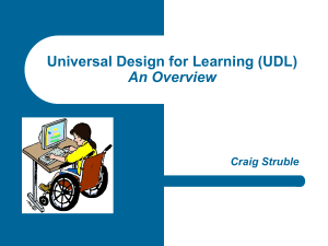 Universal Design for Learning (UDL) An Overview