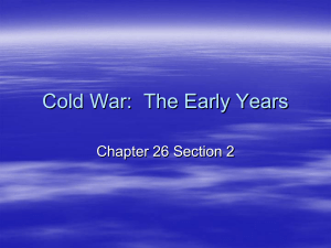 Cold War: The Early Years